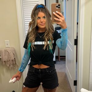 Forever 21 Cropped Mesh Long Sleeve